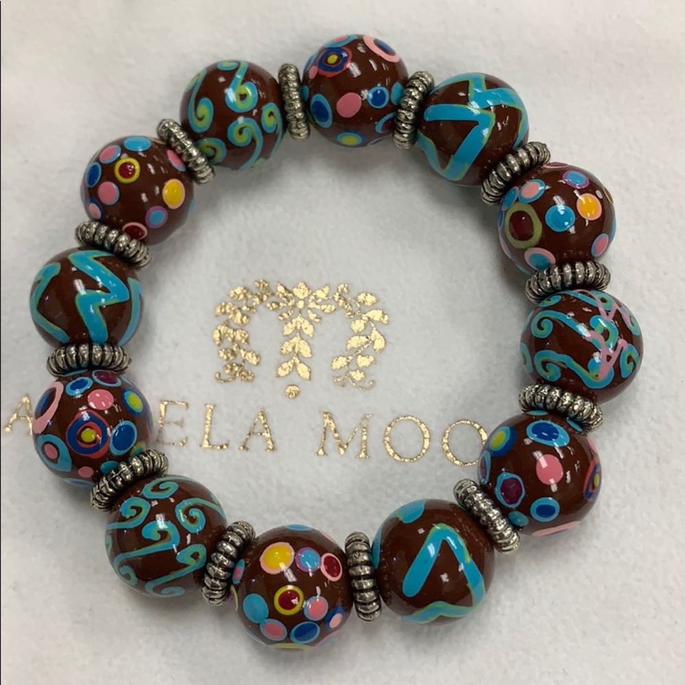 Angela Moore Hand painted bracelet
